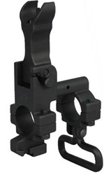 YHM Hooded Flip Up Front Sight Gas Block with Bayonet Lug